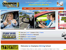 Tablet Screenshot of championdrivingschool.us